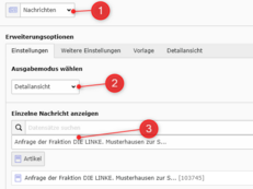 Nachrichtenplugin im Newsletter
