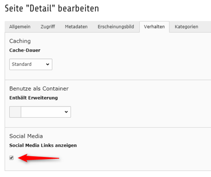 Teilen auf Sozialen Medien